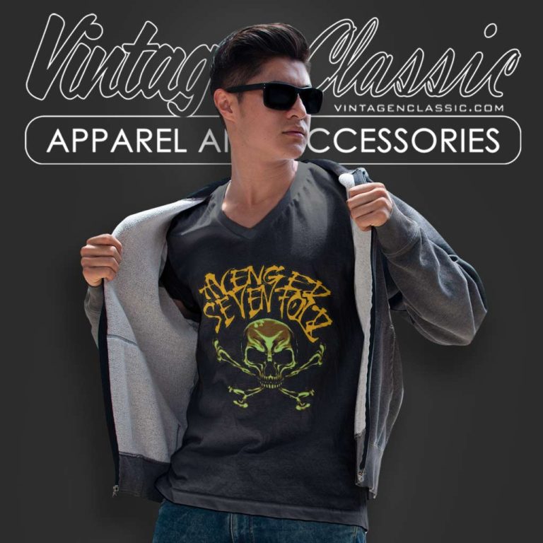 Avenged Sevenfold Cross Skull V Neck TShirt Avenged Sevenfold Cross Skull V Neck TShirt