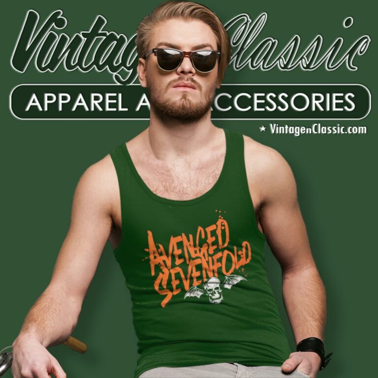 Avenged Sevenfold Orange Splatter Tank Top Racerback 1 Avenged Sevenfold Orange Splatter Tank Top Racerback 1