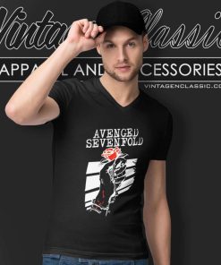 Avenged Sevenfold Rose V Neck TShirt