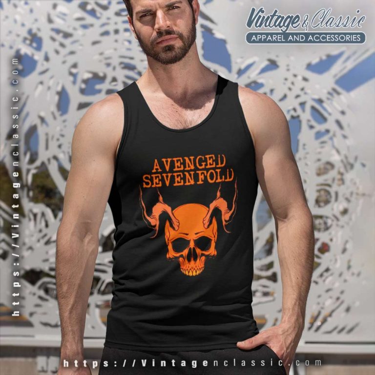 Avenged Sevenfold Shirt Demon Skull Tank Top Racerback Avenged Sevenfold Shirt Demon Skull Tank Top Racerback