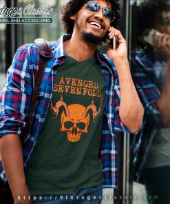 Avenged Sevenfold Shirt Demon Skull V Neck TShirt