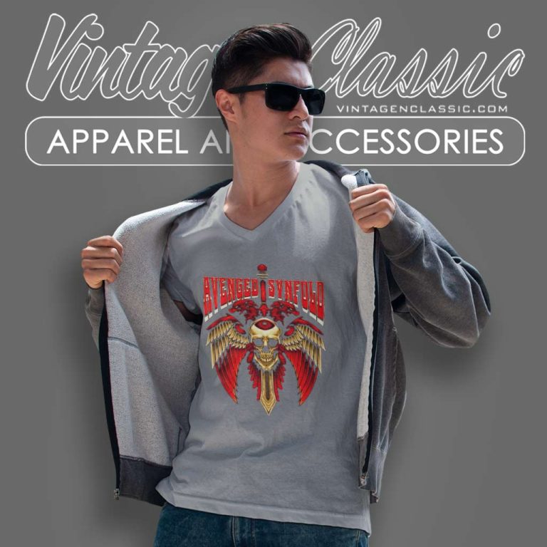 Avenged Sevenfold Shirt Eagles Skull V Neck TShirt Avenged Sevenfold Shirt Eagles Skull V Neck TShirt