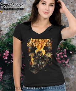 Avenged Sevenfold Shirt Fire Death V Neck TShirt
