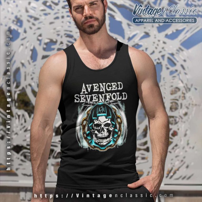 Avenged Sevenfold Skull Chain Tank Top Racerback Avenged Sevenfold Skull Chain Tank Top Racerback