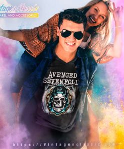 Avenged Sevenfold Skull Chain V Neck TShirt