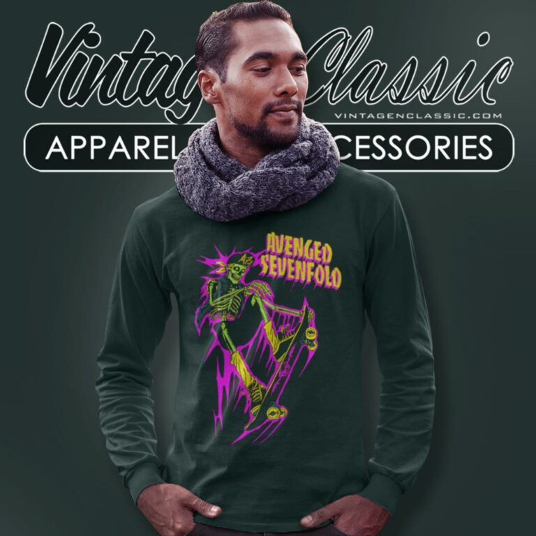 Avenged Sevenfold Skully Skater Long Sleeve Tee Avenged Sevenfold Skully Skater Long Sleeve Tee