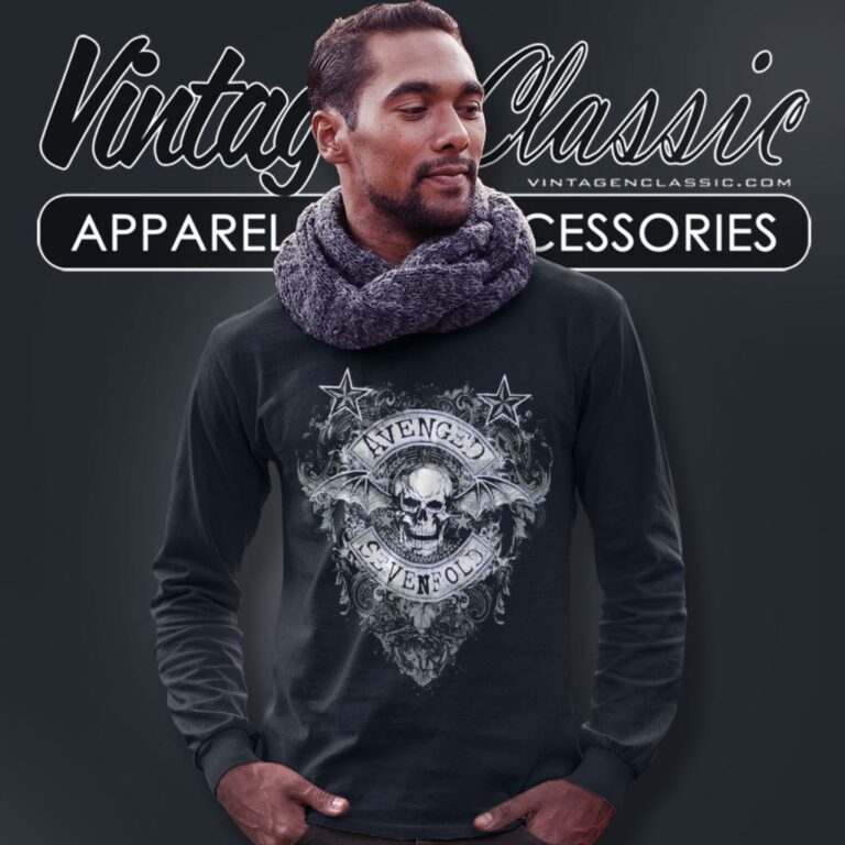 Avenged Sevenfold Stars Flourish Long Sleeve Tee Avenged Sevenfold Stars Flourish Long Sleeve Tee