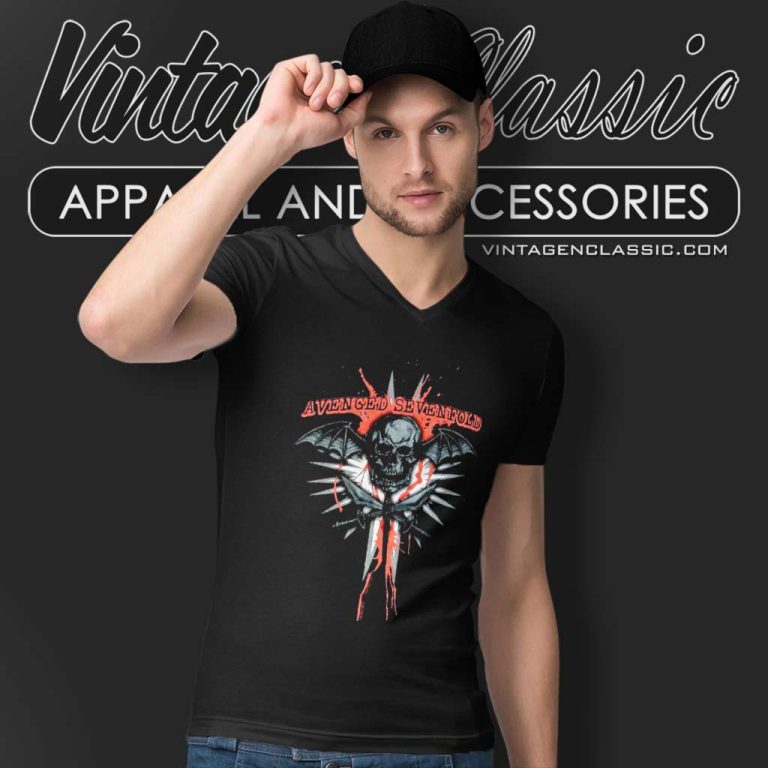 Avenged Sevenfold Sword V Neck TShirt Avenged Sevenfold Sword V Neck TShirt