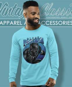 Avengers Black Panther Circle Portrait Long Sleeve Tee