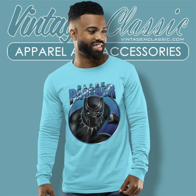Avengers Black Panther Circle Portrait Long Sleeve Tee Avengers Black Panther Circle Portrait Long Sleeve Tee