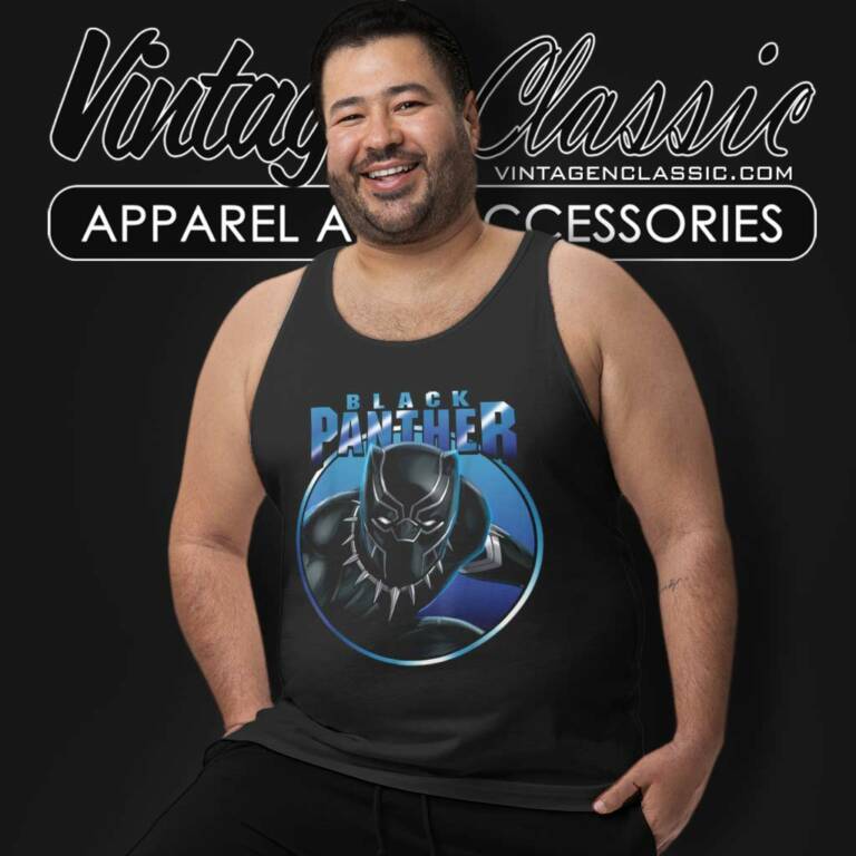 Avengers Black Panther Circle Portrait Tank Top Racerback Avengers Black Panther Circle Portrait Tank Top Racerback