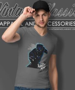 Avengers Black Panther Warrior King V Neck TShirt