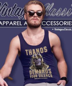 Avengers Endgame Thanos Shirt Demands Your Silence Tank Top Racerback