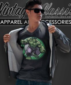 Avengers Iron Man Hulk V Neck TShirt