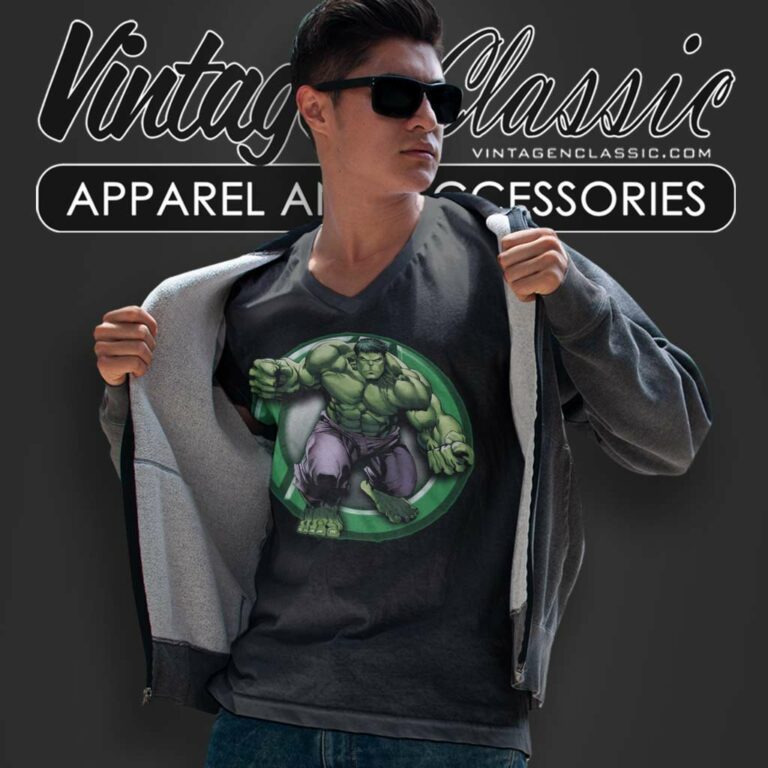 Avengers Iron Man Hulk V Neck TShirt Avengers Iron Man Hulk V Neck TShirt