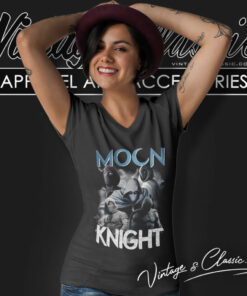 Avengers Moon Knight Vintage V Neck TShirt