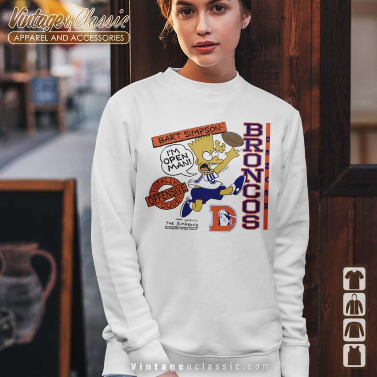 Awesome Bart Simpson Denver Broncos NFL Sweatshirt Awesome Bart Simpson Denver Broncos NFL Sweatshirt