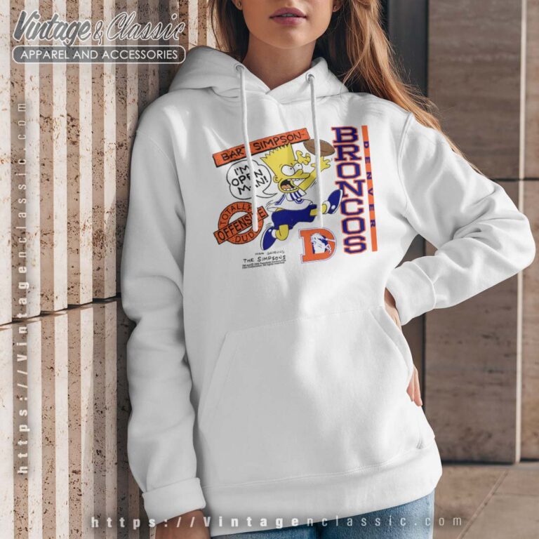 Awesome Bart Simpson Denver Broncos NFL Woman Hoodie Awesome Bart Simpson Denver Broncos NFL Woman Hoodie