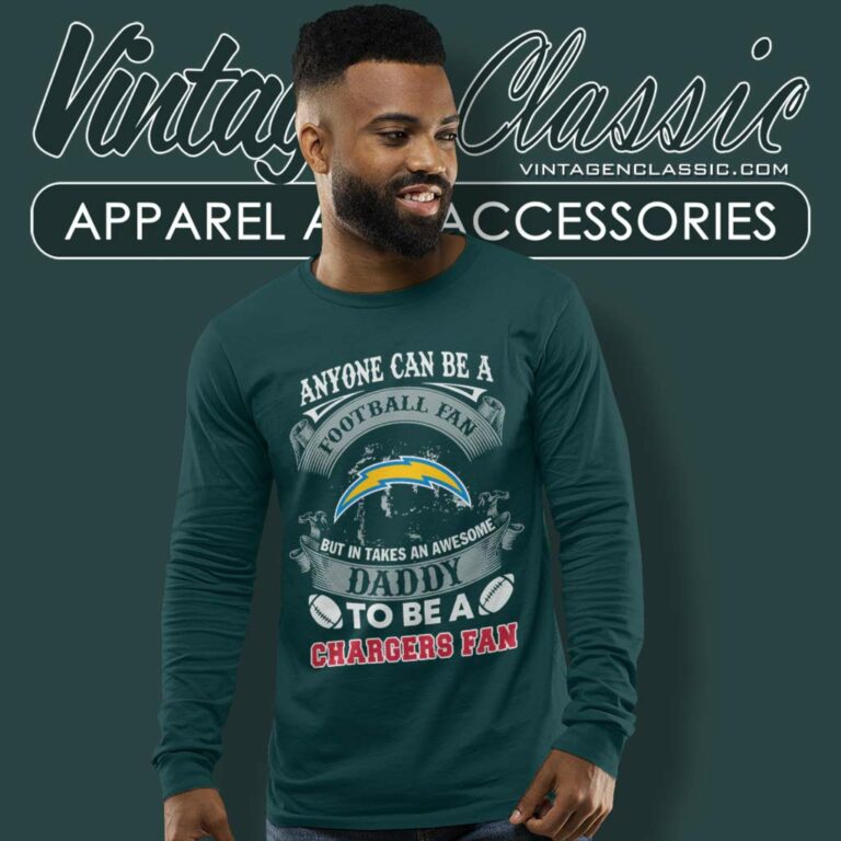 Awesome Daddy Los Angeles Chargers Fan Long Sleeve Tee Awesome Daddy Los Angeles Chargers Fan Long Sleeve Tee