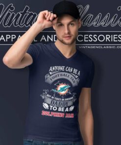 Awesome Daddy Miami Dolphins Fan V Neck TShirt