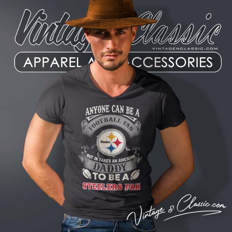 Awesome Daddy Pittsburgh Steelers Fan V Neck TShirt Awesome Daddy Pittsburgh Steelers Fan V Neck TShirt
