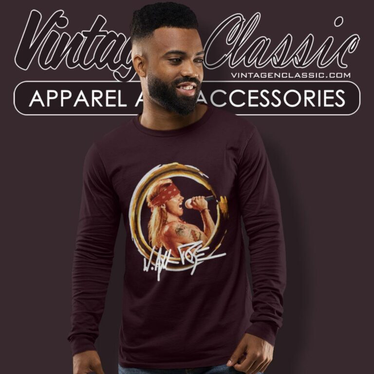 Axl Rose Guns N Roses Band Long Sleeve Tee Axl Rose Guns N Roses Band Long Sleeve Tee