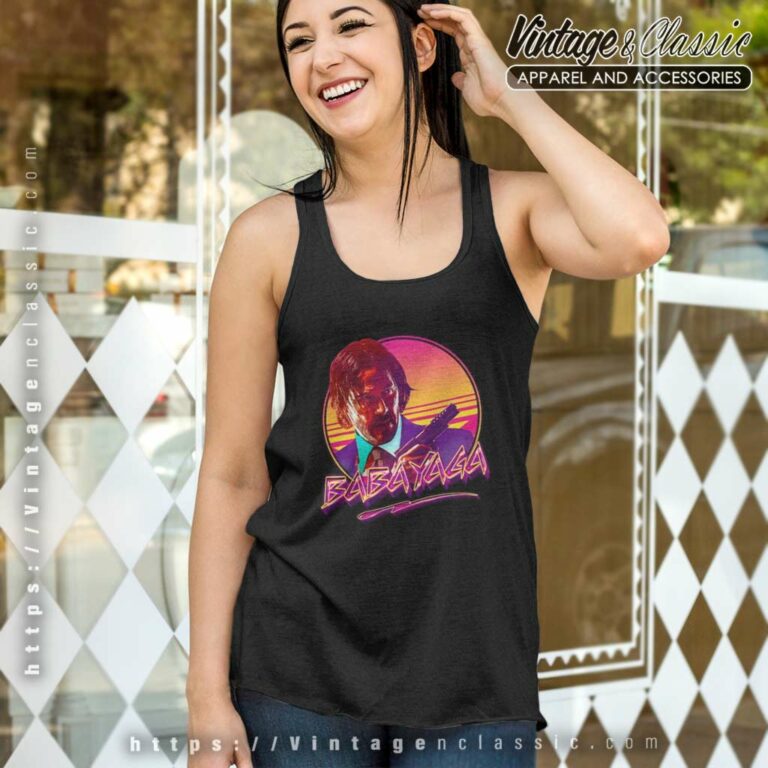Baba Yaga Keanu Reeves Tank Top Racerback Baba Yaga Keanu Reeves Tank Top Racerback