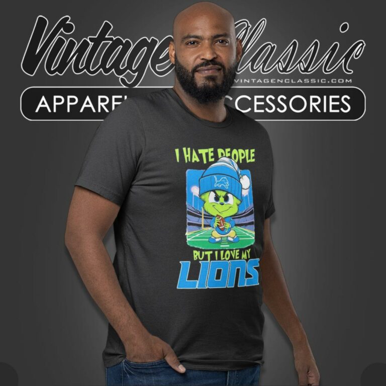 Baby Grinch I Hate People But I Love My Detroit Lions Christmas T Shirt Baby Grinch I Hate People But I Love My Detroit Lions Christmas T Shirt