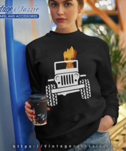 Baby Groot Drive A Jeep Sweatshirt
