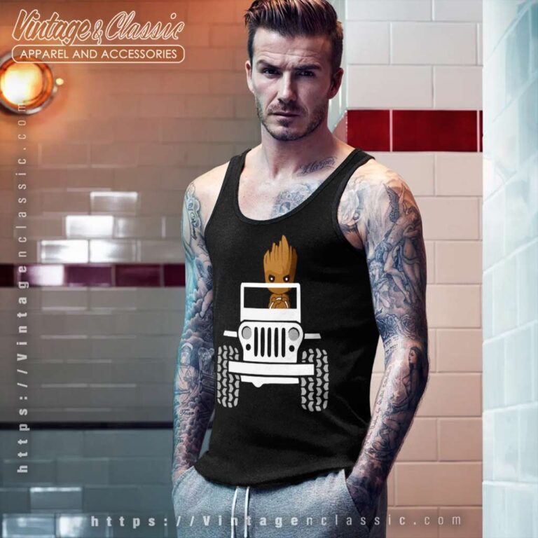 Baby Groot Drive A Jeep Tank Top Racerback Baby Groot Drive A Jeep Tank Top Racerback