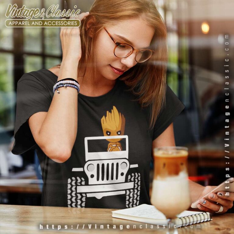 Baby Groot Drive A Jeep Women TShirt Baby Groot Drive A Jeep Women TShirt