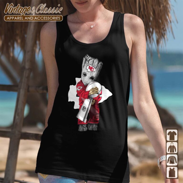 Baby Groot Hug Kansas City Chiefs Super Bowl Tanktop Baby Groot Hug Kansas City Chiefs Super Bowl Tanktop
