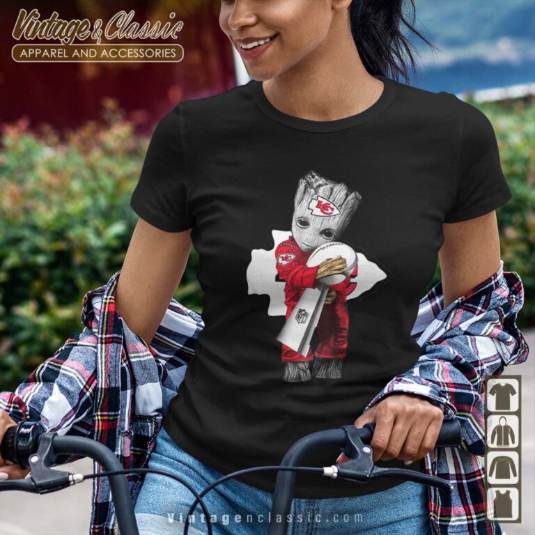 Baby Groot Hug Kansas City Chiefs Super Bowl Tshirt Baby Groot Hug Kansas City Chiefs Super Bowl Tshirt