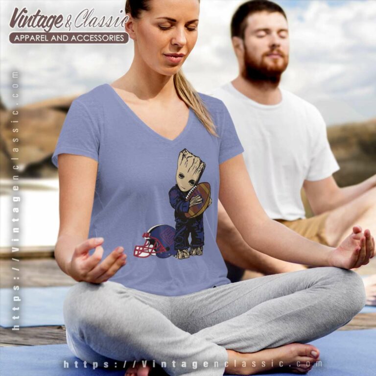 Baby Groot Hug New York Giants Football Nfl V Neck TShirt Baby Groot Hug New York Giants Football Nfl V Neck TShirt