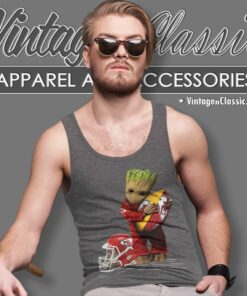 Baby Groot Hugging Kansas City Chiefs Tank Top Racerback