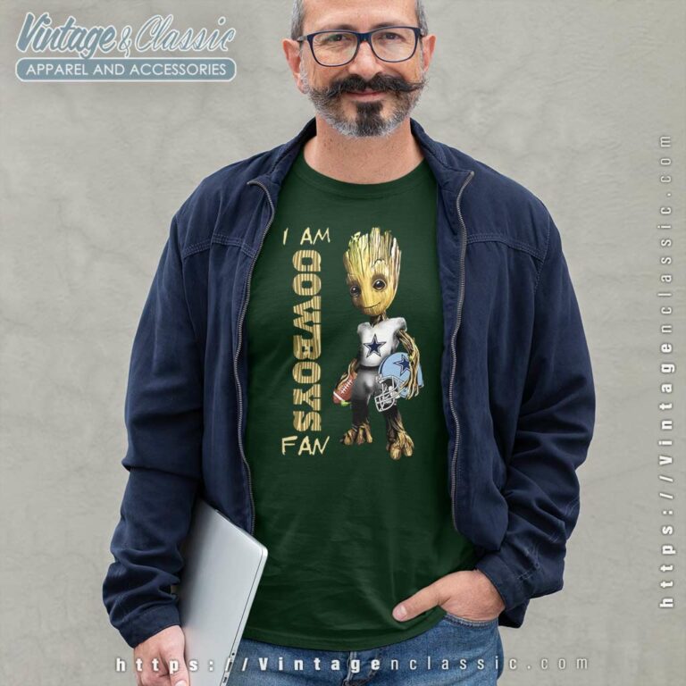 Baby Groot I Am Dallas Cowboys Fan Long Sleeve Tee Baby Groot I Am Dallas Cowboys Fan Long Sleeve Tee