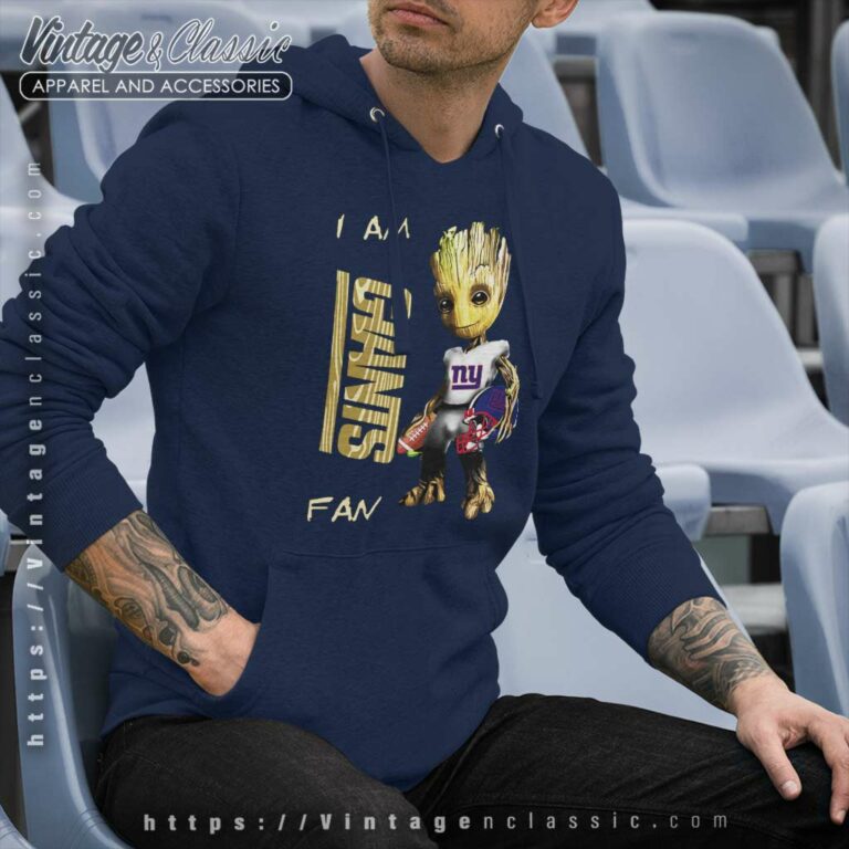 Baby Groot I Am New York Giants Hoodie Baby Groot I Am New York Giants Hoodie