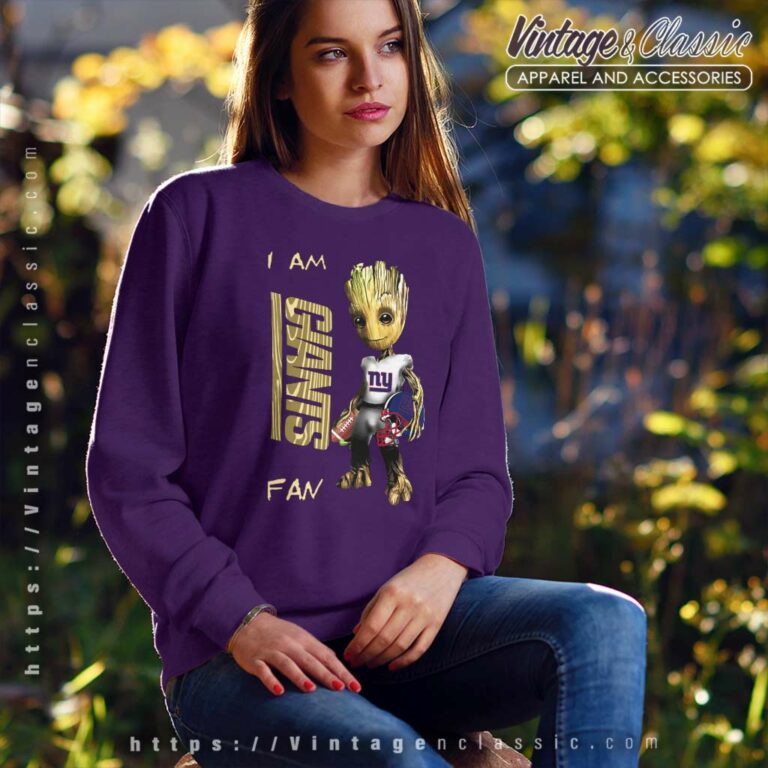 Baby Groot I Am New York Giants Sweatshirt Baby Groot I Am New York Giants Sweatshirt
