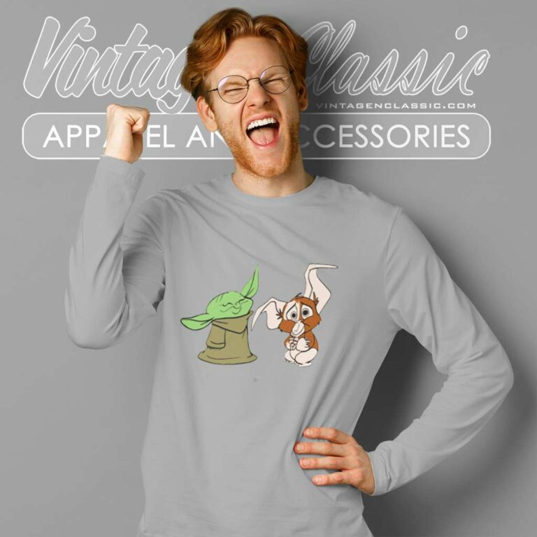 Baby Yoda And Gizmo Friendship Long Sleeve Tee Baby Yoda And Gizmo Friendship Long Sleeve Tee