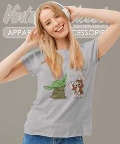 Baby Yoda And Gizmo Friendship Women TShirt