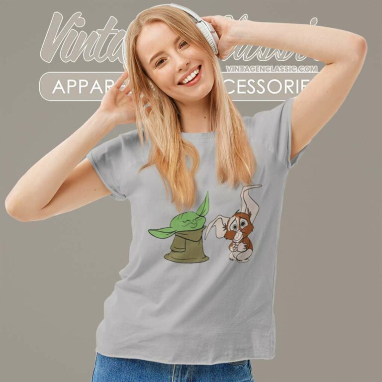 Baby Yoda And Gizmo Friendship Women TShirt Baby Yoda And Gizmo Friendship Women TShirt