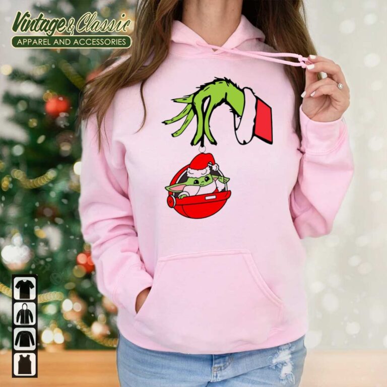 Baby Yoda And Grinch Christmas Hoodie Baby Yoda And Grinch Christmas Hoodie