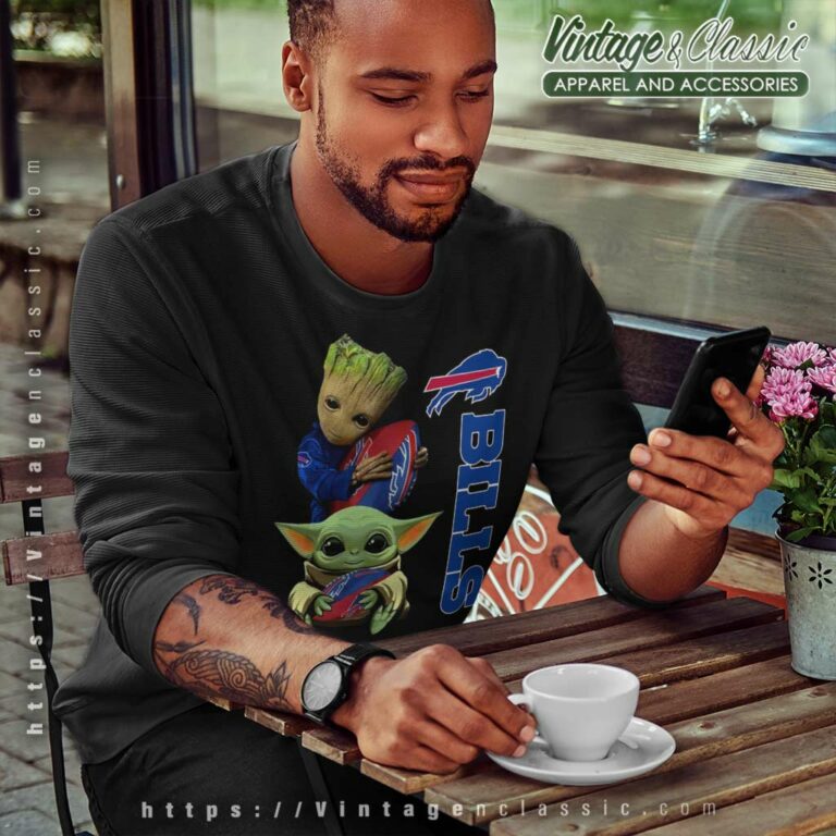 Baby Yoda And Groot Hug Rugby Buffalo Bills Sweatshirt Baby Yoda And Groot Hug Rugby Buffalo Bills Sweatshirt