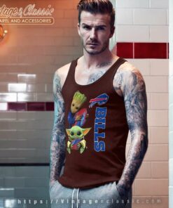 Baby Yoda And Groot Hug Rugby Buffalo Bills Tank Top Racerback