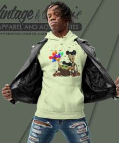 Baby Yoda And Groot Mickey Halloween Hoodie