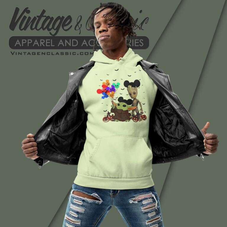 Baby Yoda And Groot Mickey Halloween Hoodie Baby Yoda And Groot Mickey Halloween Hoodie