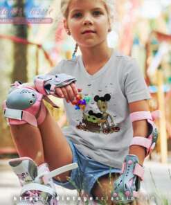 Baby Yoda And Groot Mickey Halloween kids Vneck