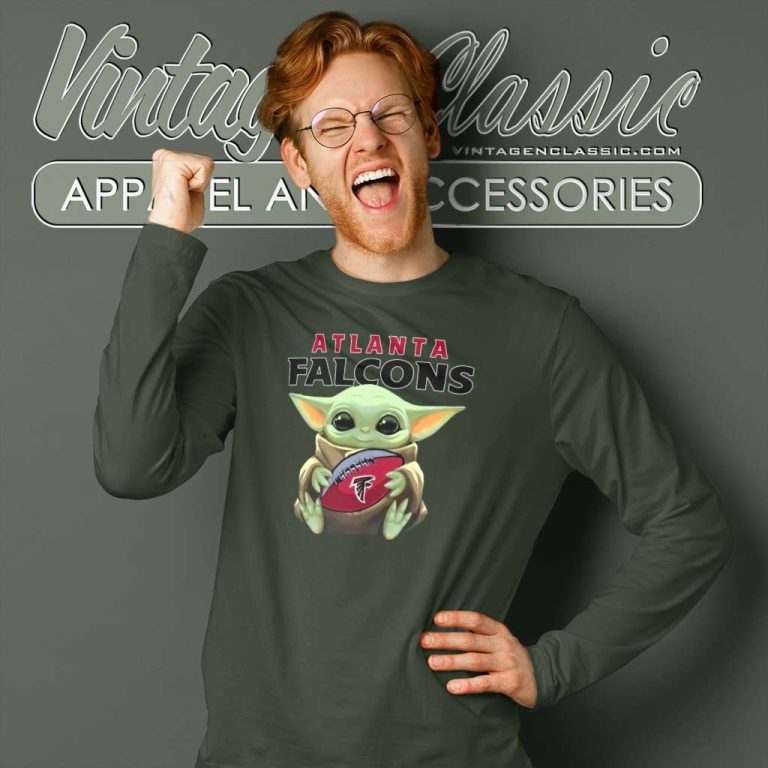 Baby Yoda Atlanta Falcons Long Sleeve Tee Baby Yoda Atlanta Falcons Long Sleeve Tee