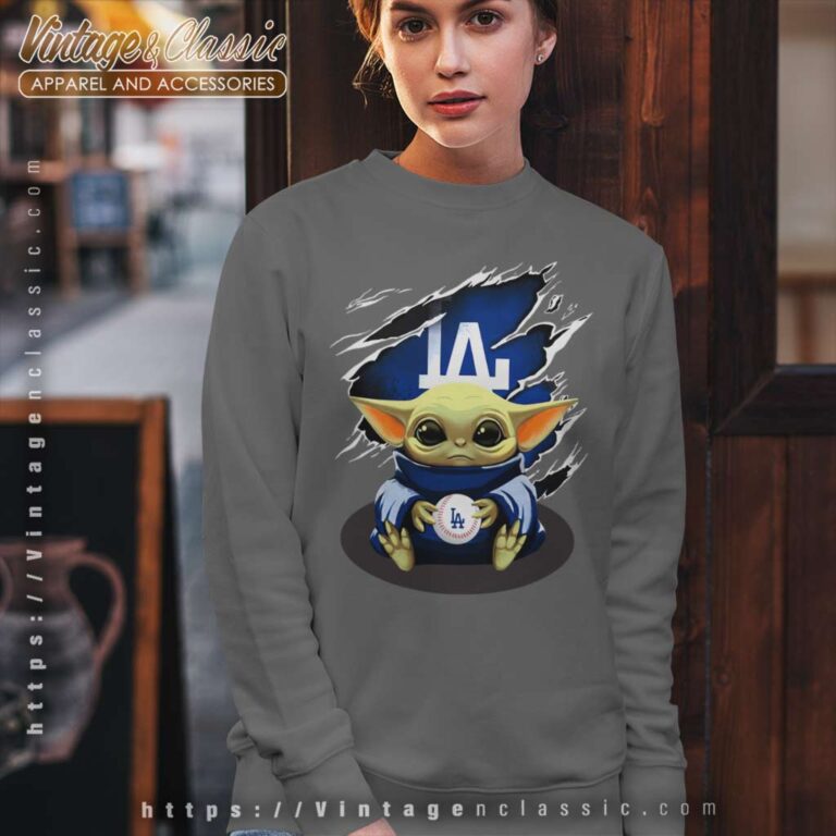 Baby Yoda Blood Inside Los Angeles Dodgers Sweatshirt Baby Yoda Blood Inside Los Angeles Dodgers Sweatshirt