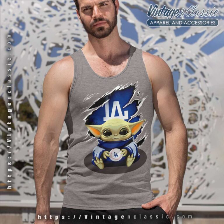 Baby Yoda Blood Inside Los Angeles Dodgers Tank Top Racerback Baby Yoda Blood Inside Los Angeles Dodgers Tank Top Racerback